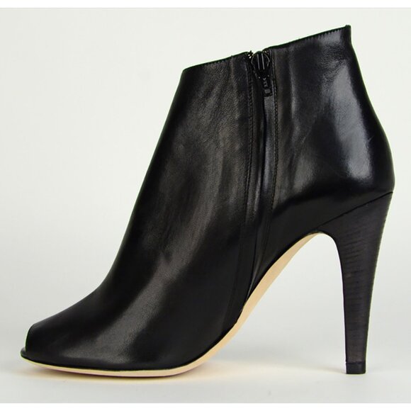 CHLOE ANKLE BOOTS LEATHER CHAIN BOW OPEN TOE LACEUP BOOTIES sz 40.5 10.5 - Picture 9 of 9